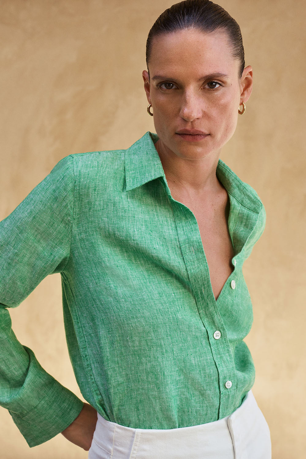 Yarn Dyed Linen Classic Shirt