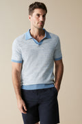 Cotton Linen Stripe Polo