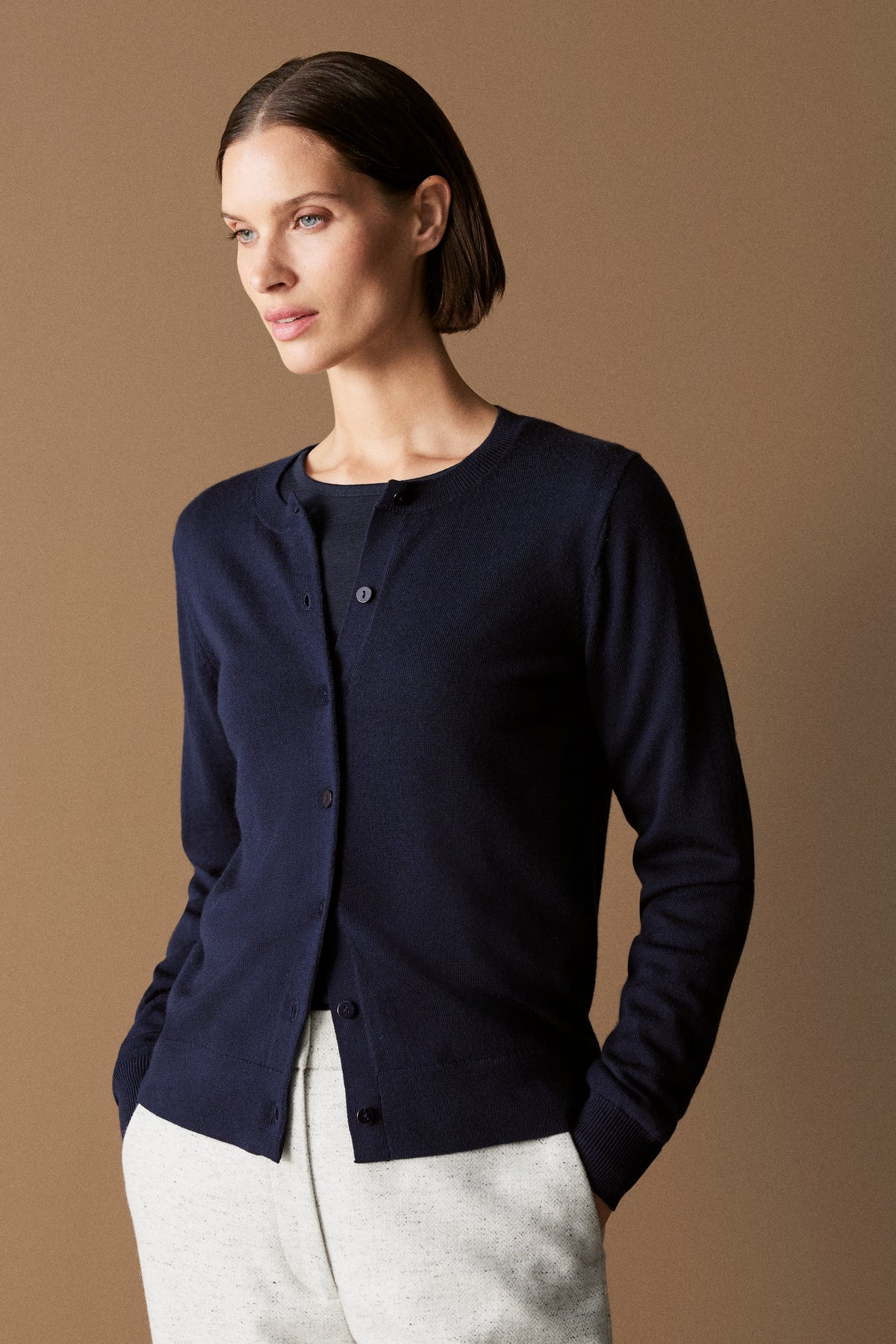 Merino Classic Crew Cardigan