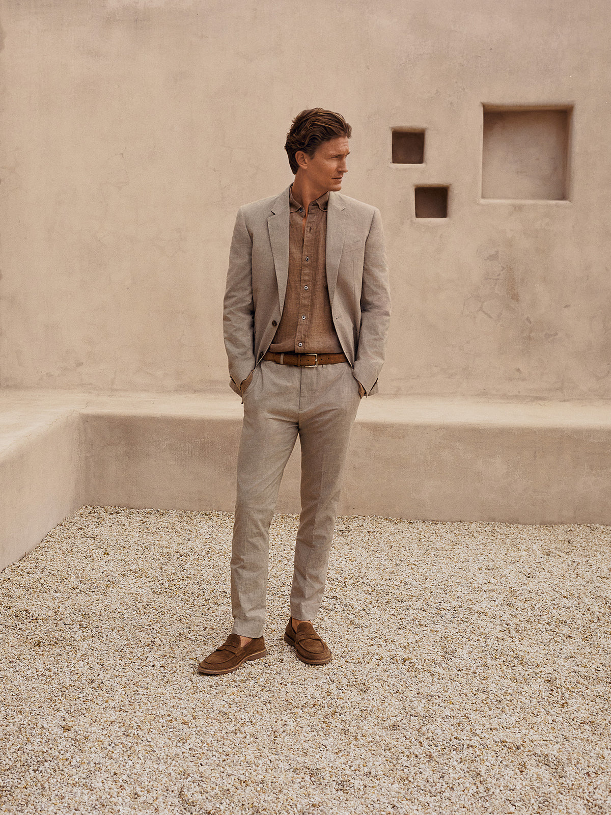 Regular Fit Delave Linen Shirt