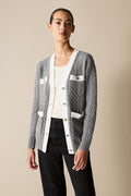Merino Cashmere Blend Cable Cardigan