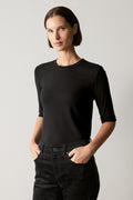 Viscose Rib Half Sleeved T-Shirt