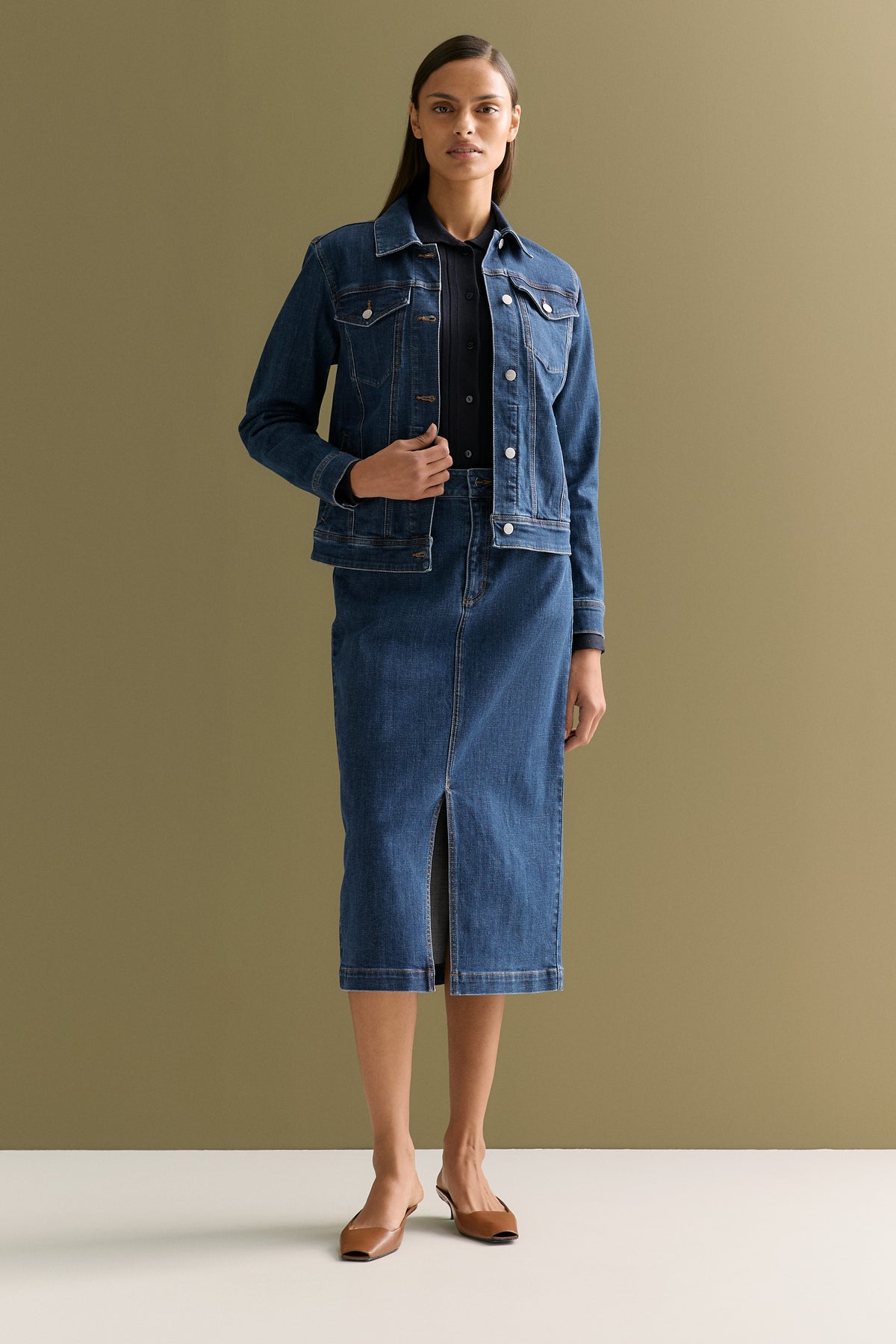 Cotton Blend Classic Denim Jacket
