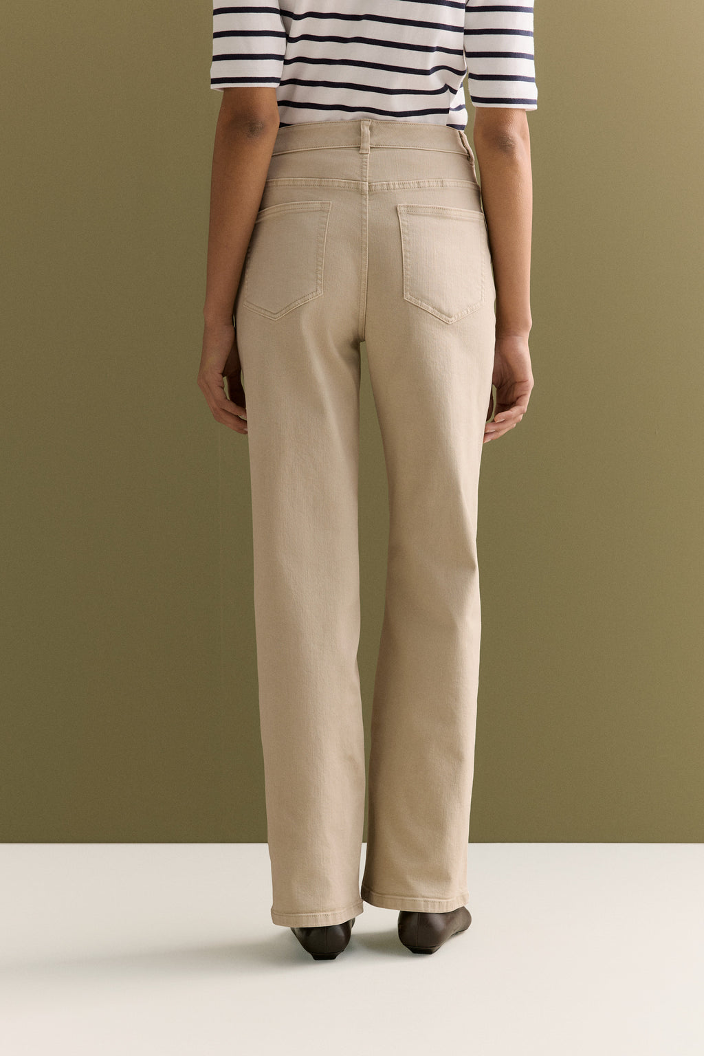 Garment Dyed Wide Leg Jean