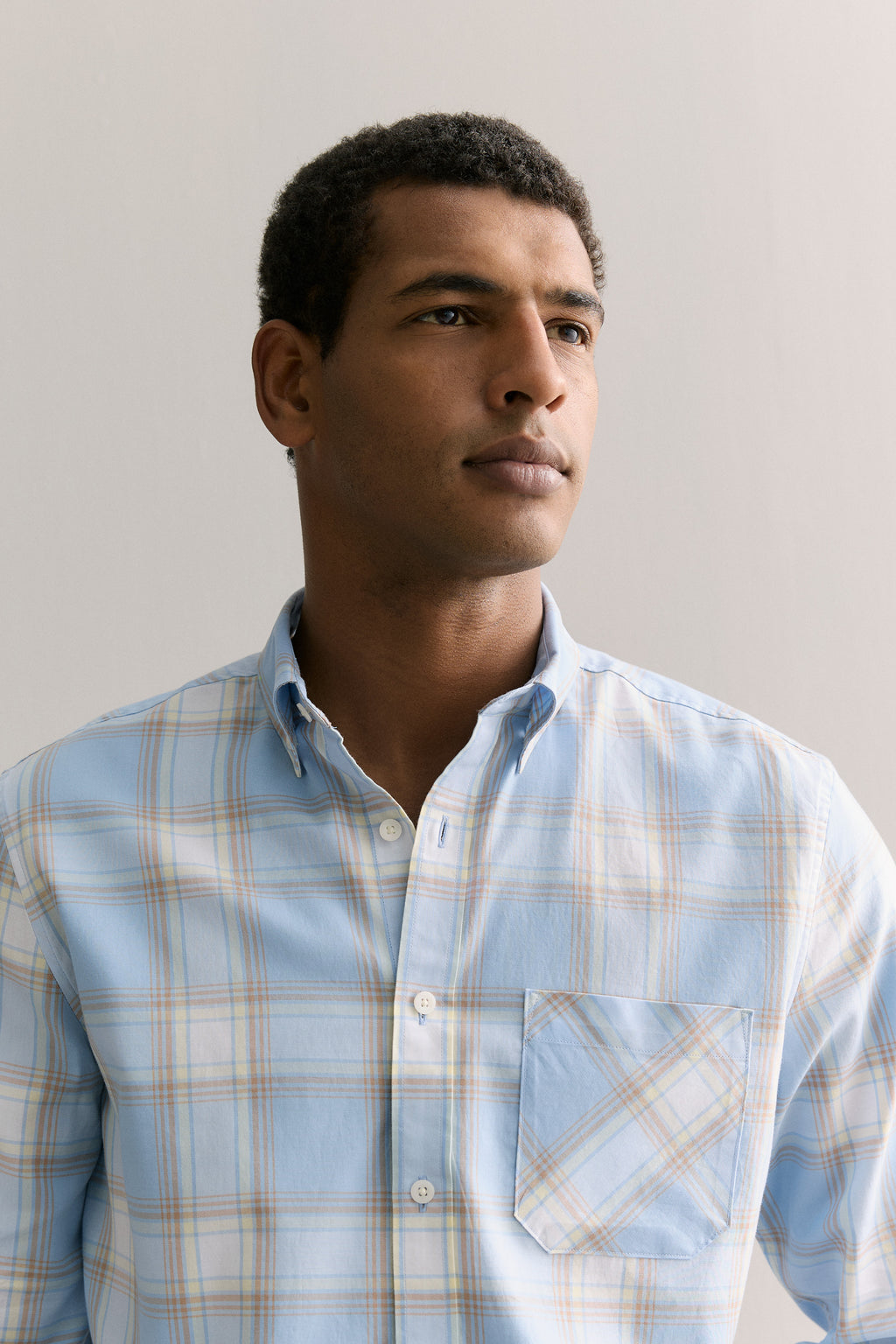Regular Fit Supima Cotton Gradient Check Shirt