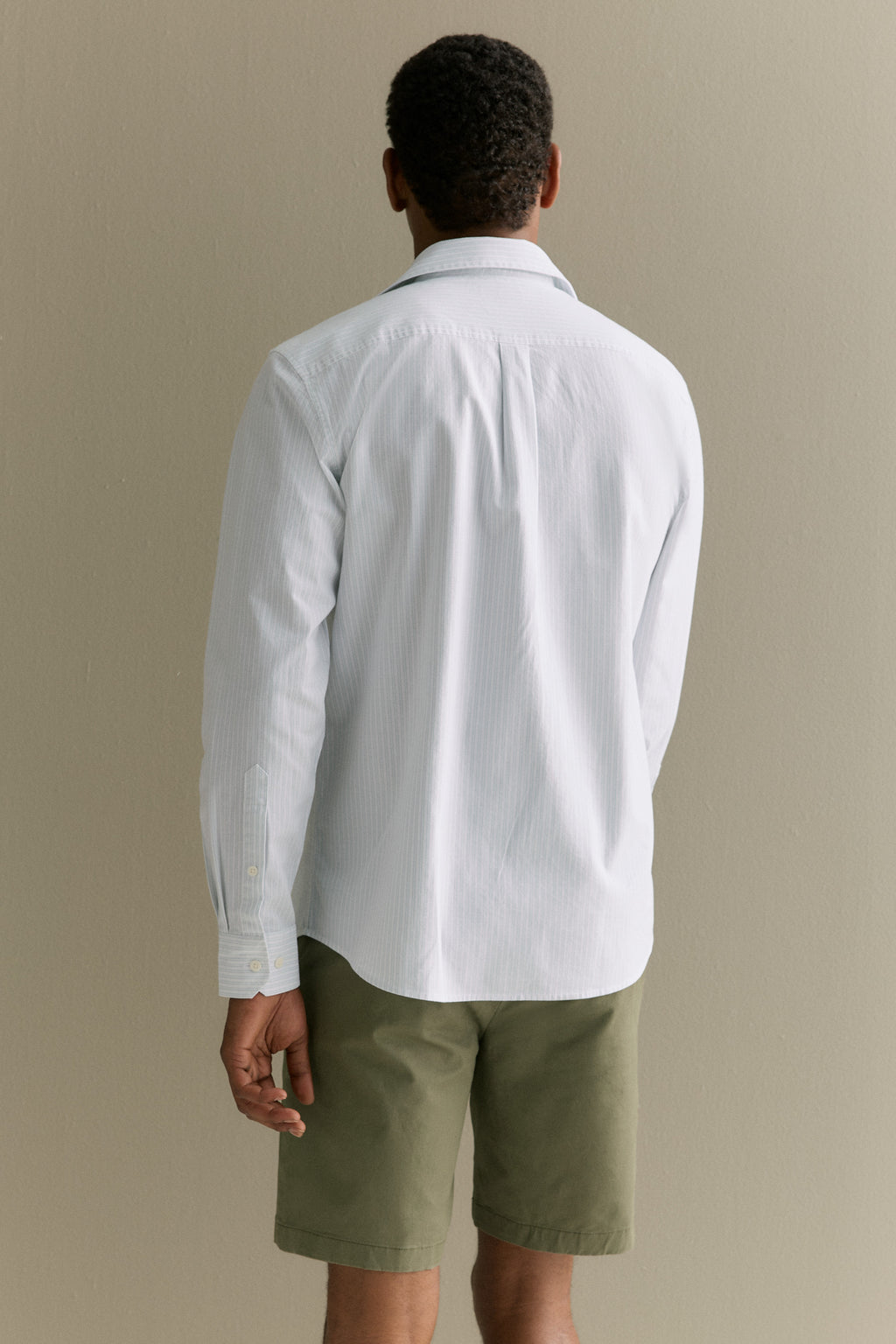 Regular Fit Twin Stripe Monogram Oxford Shirt