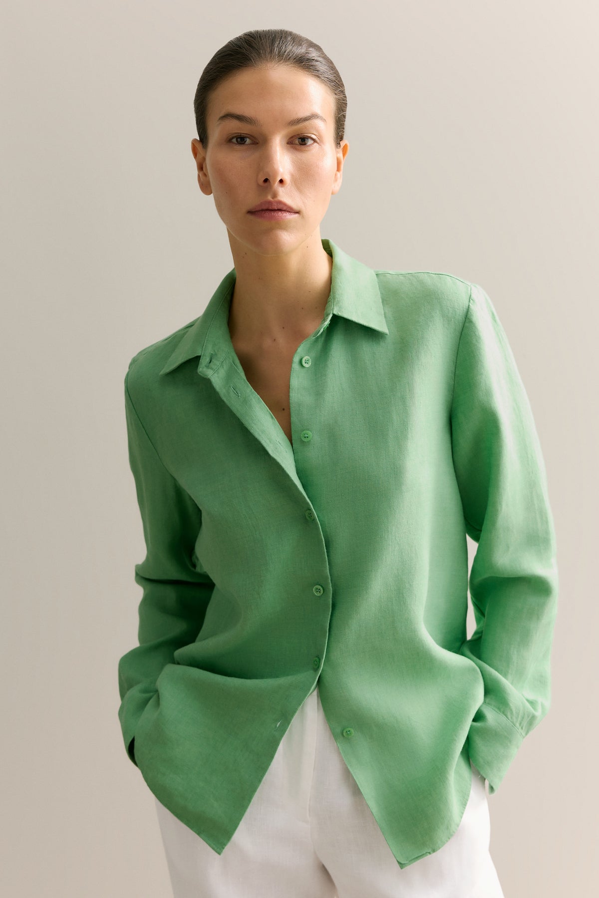 Delave Linen Long Sleeve Shirt