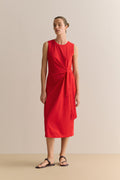 Cotton Interlock Gathered Tank Dress