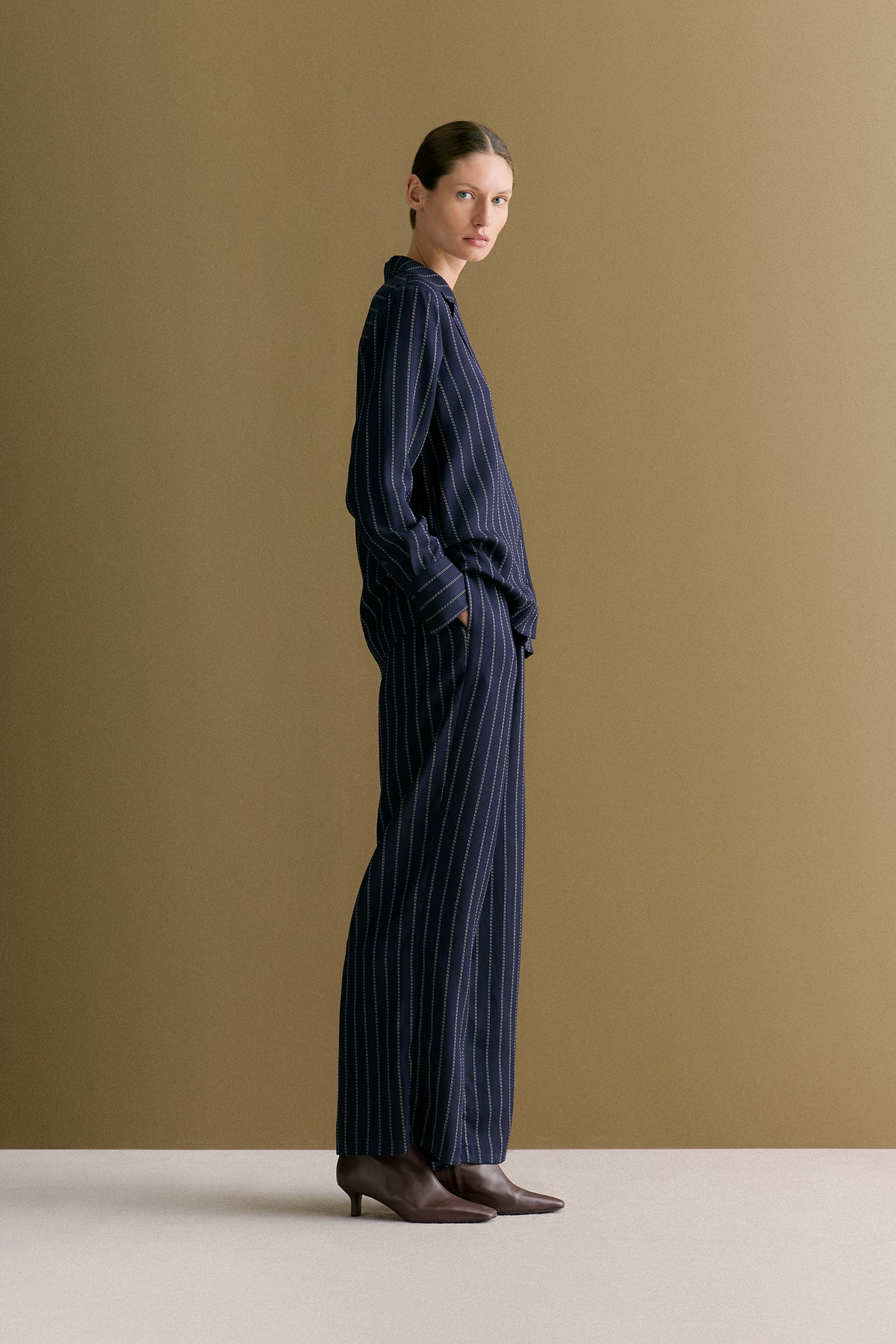 Rope Stripe Long Sleeve Shirt