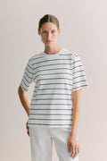 Cotton Modal Interlock Stripe T-Shirt