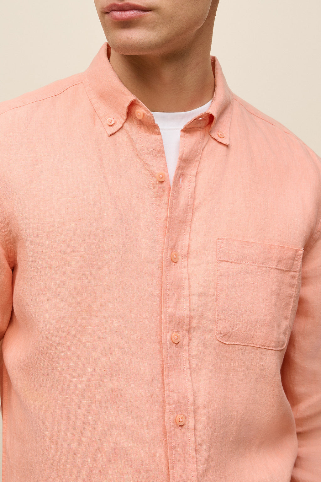 Regular Fit Linen End On End Shirt