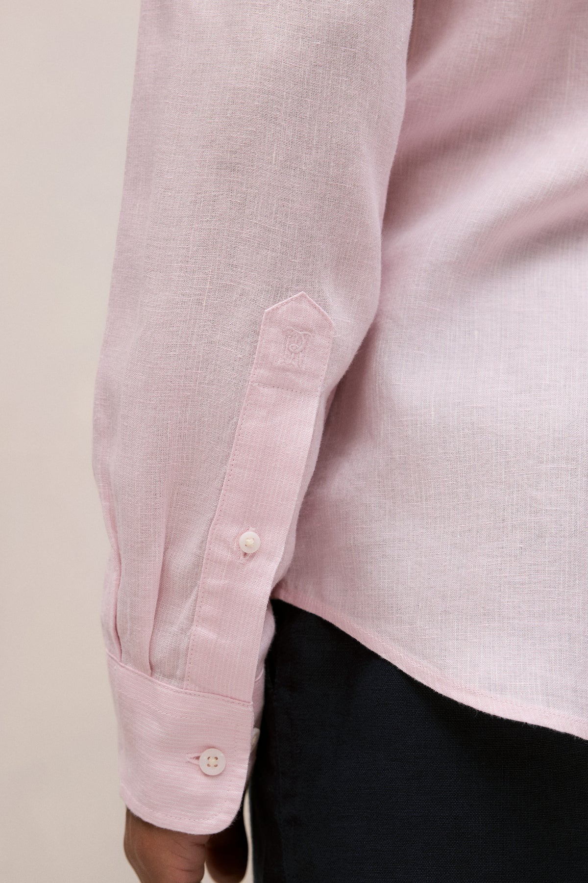 Regular Fit Linen Fine Stripe Shirt