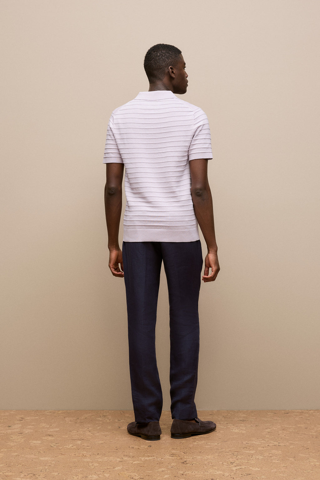 Cotton Silk Textured Polo