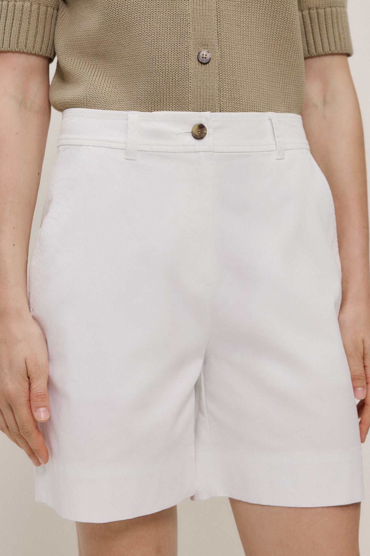 Stretch Cotton Tailored Short