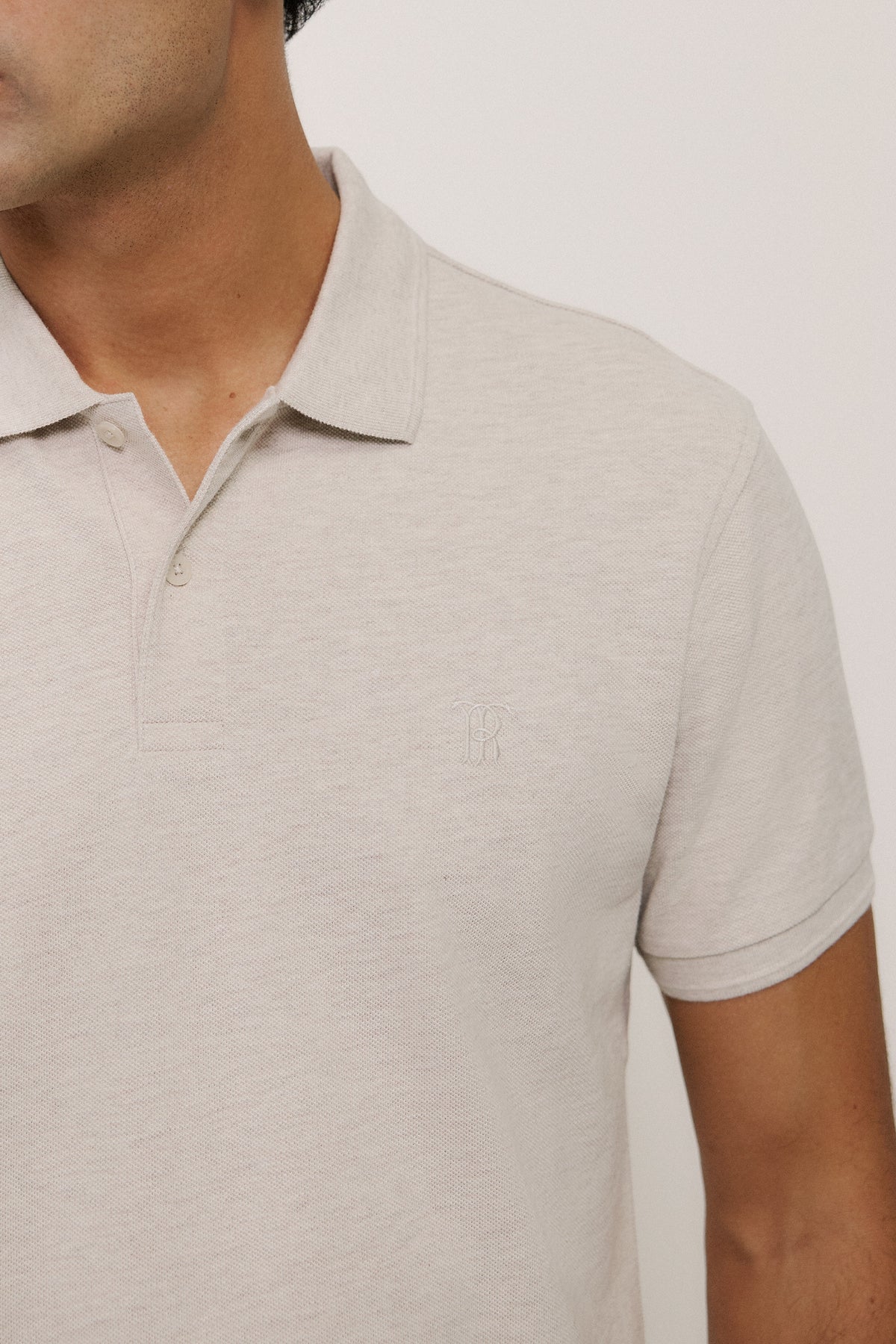 Pique Marle Monogram Polo