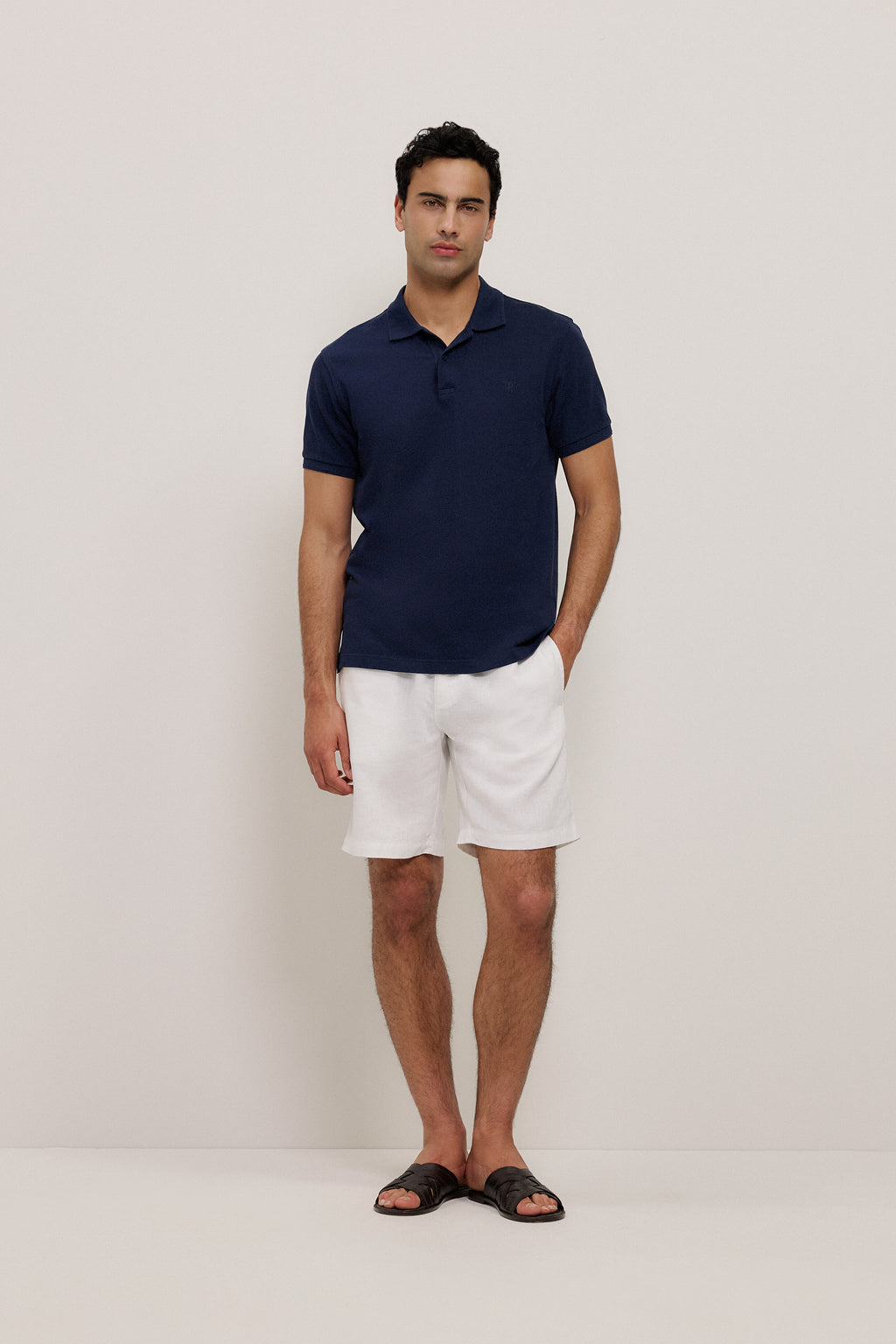 Pique Monogram Short Sleeve Polo