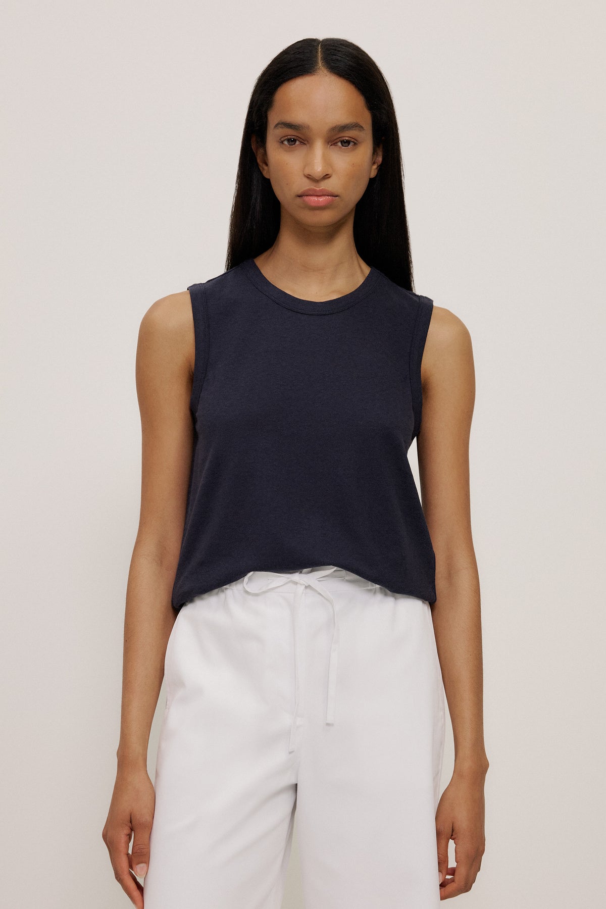 Linen Cotton Crew Tank
