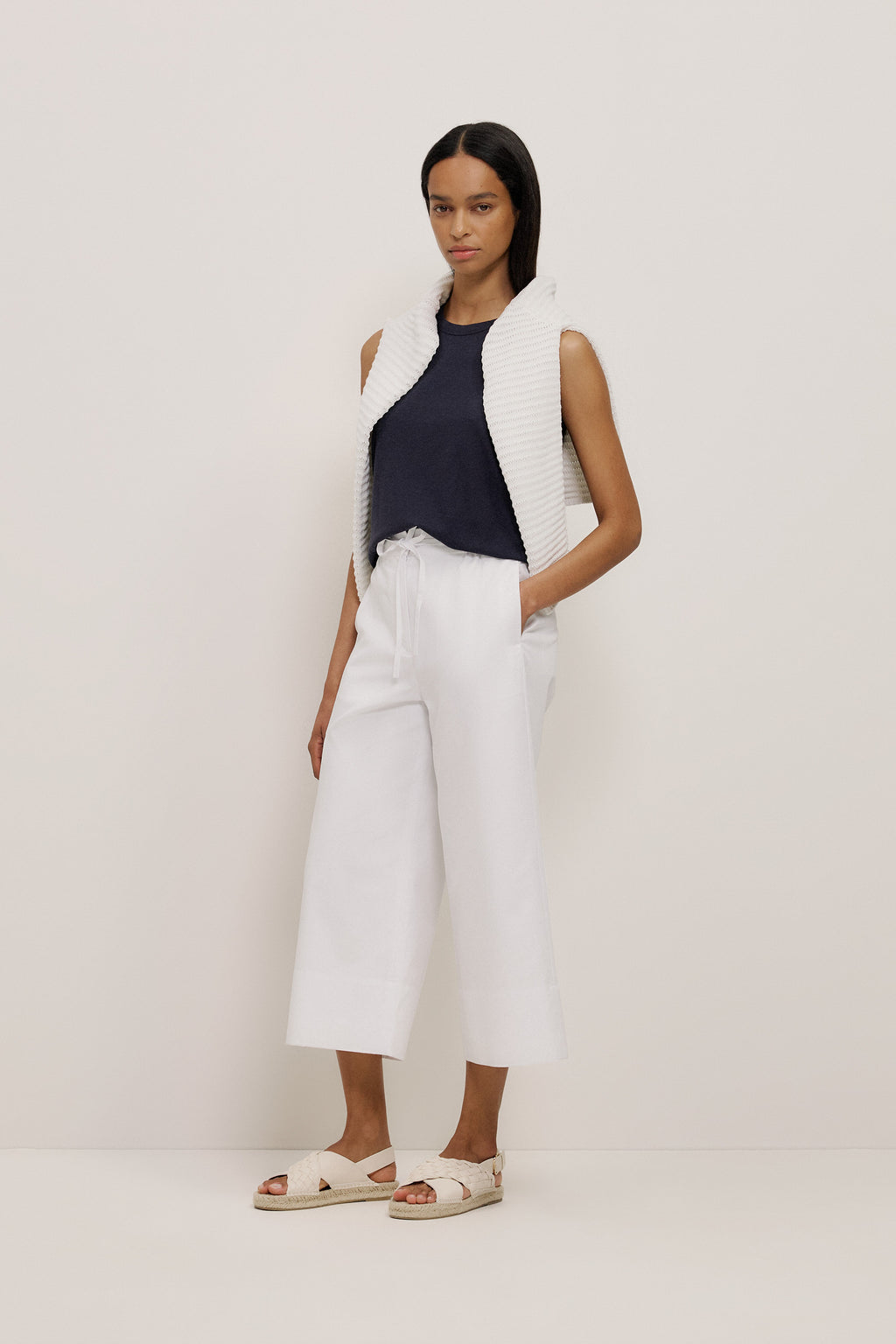 Linen Cotton Crew Tank