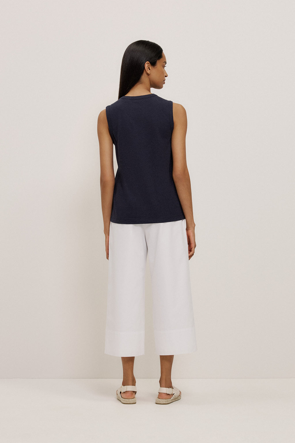 Linen Cotton Crew Tank
