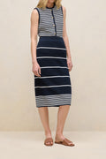 Stripe Knit Pencil Skirt