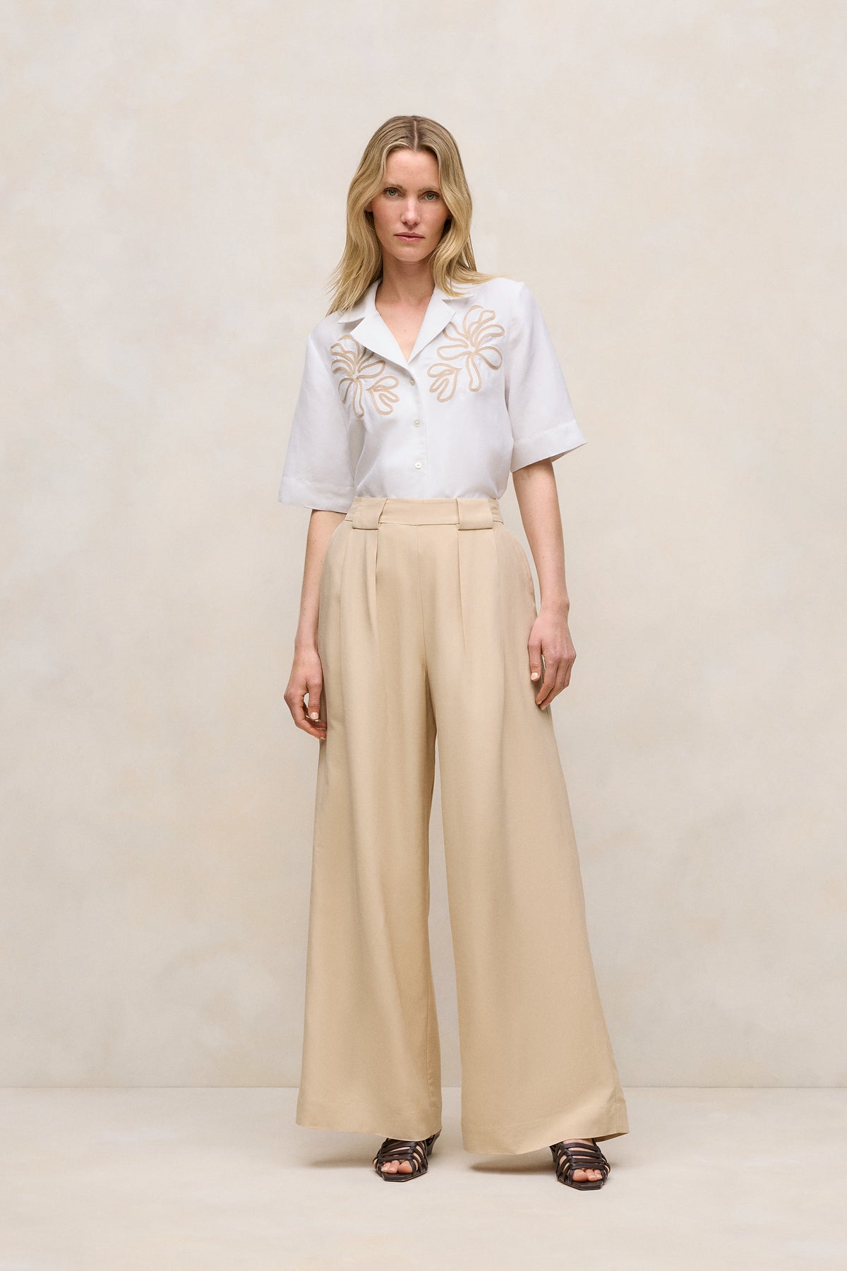 Marea Embroidered Short Sleeve Shirt