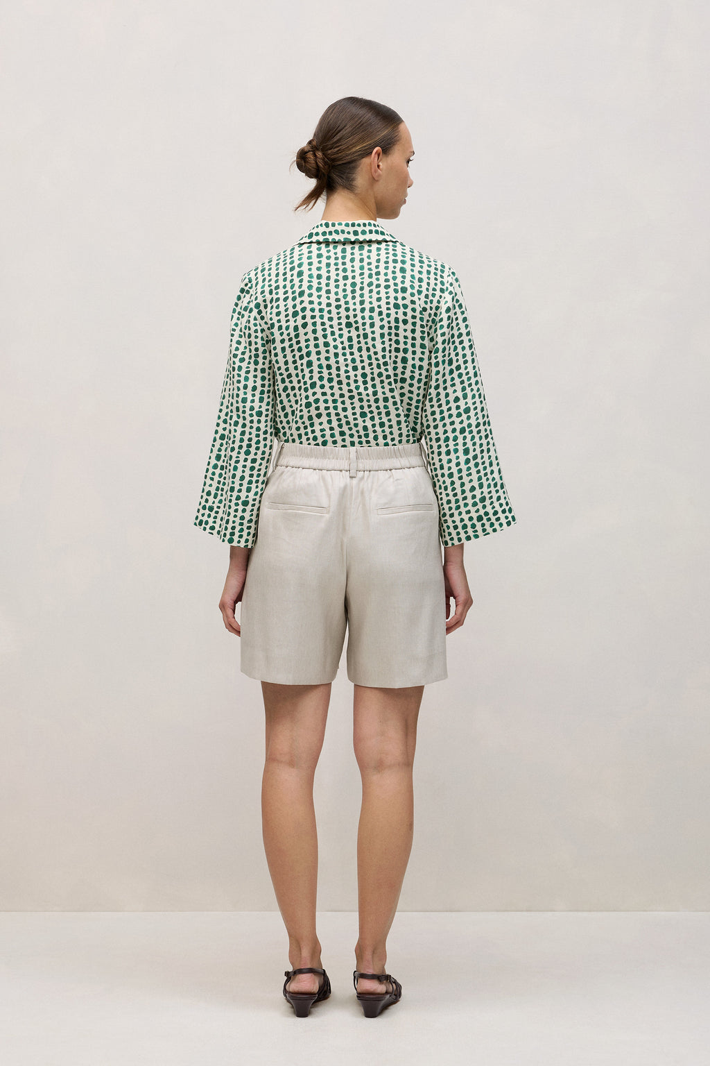 Yarn Dyed Linen Blend Tailored Short
