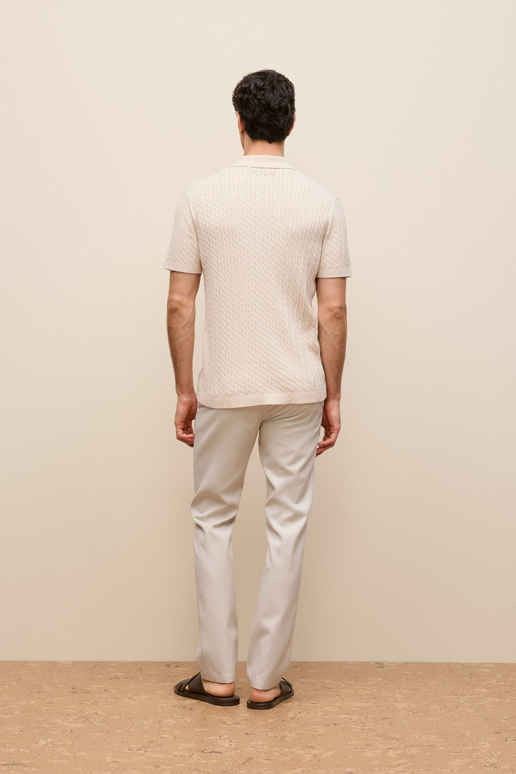 Cotton Cable Short Sleeve Shirt