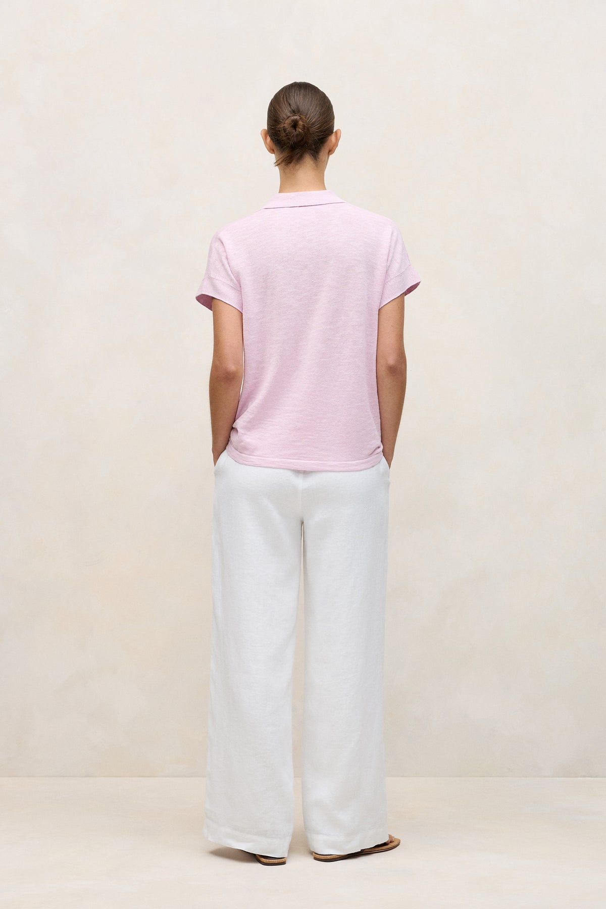 Linen Cotton Relaxed Knit Polo