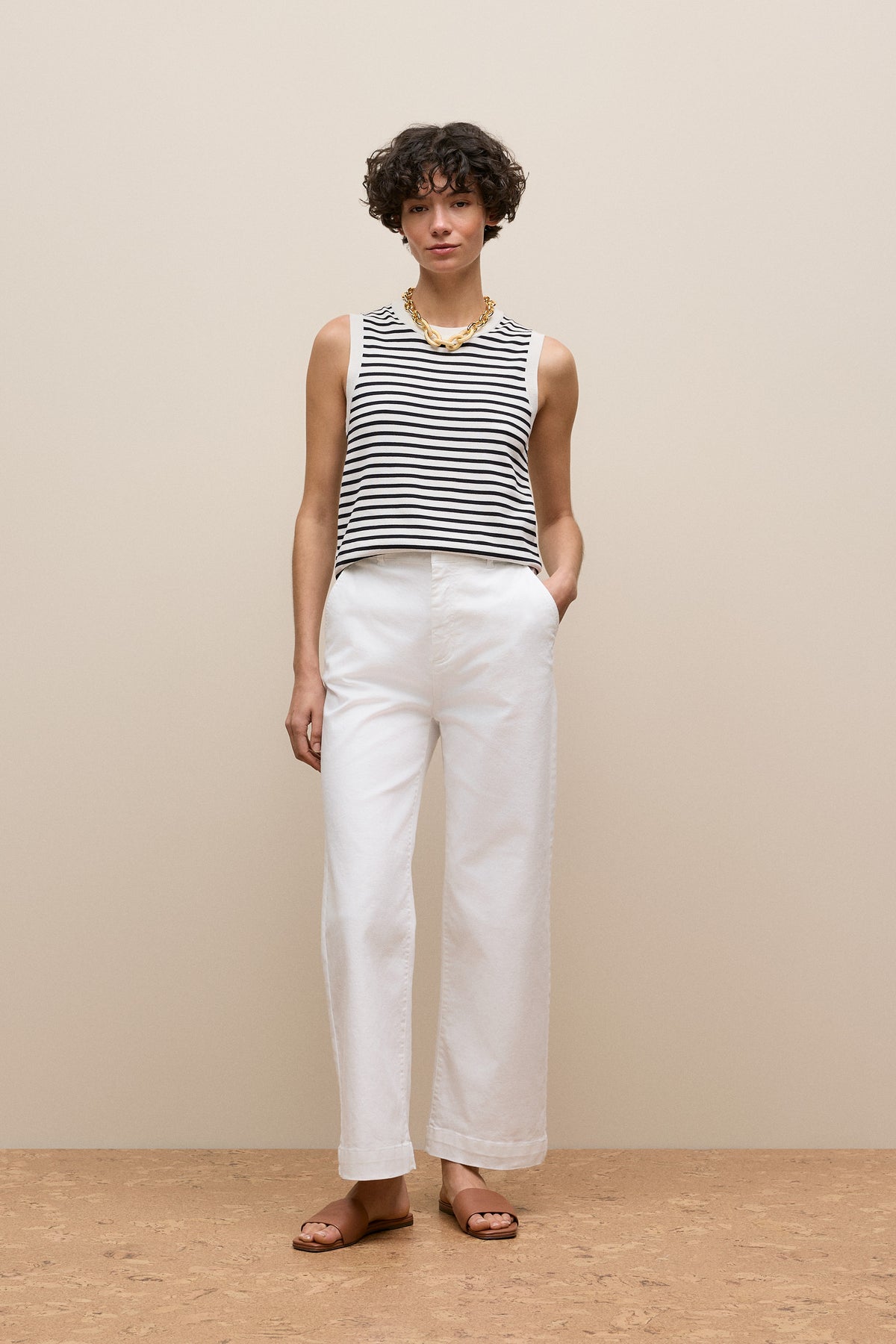 Australian Cotton Blend Denim Tailored Pant