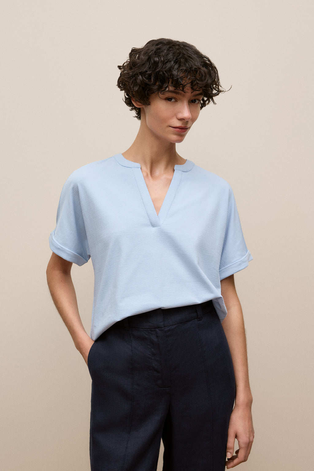 Relaxed V Neck T-Shirt