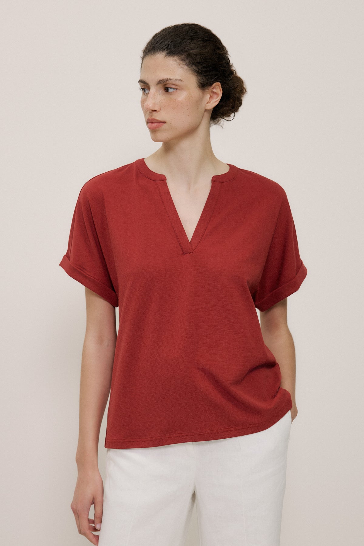 Relaxed V Neck T-Shirt