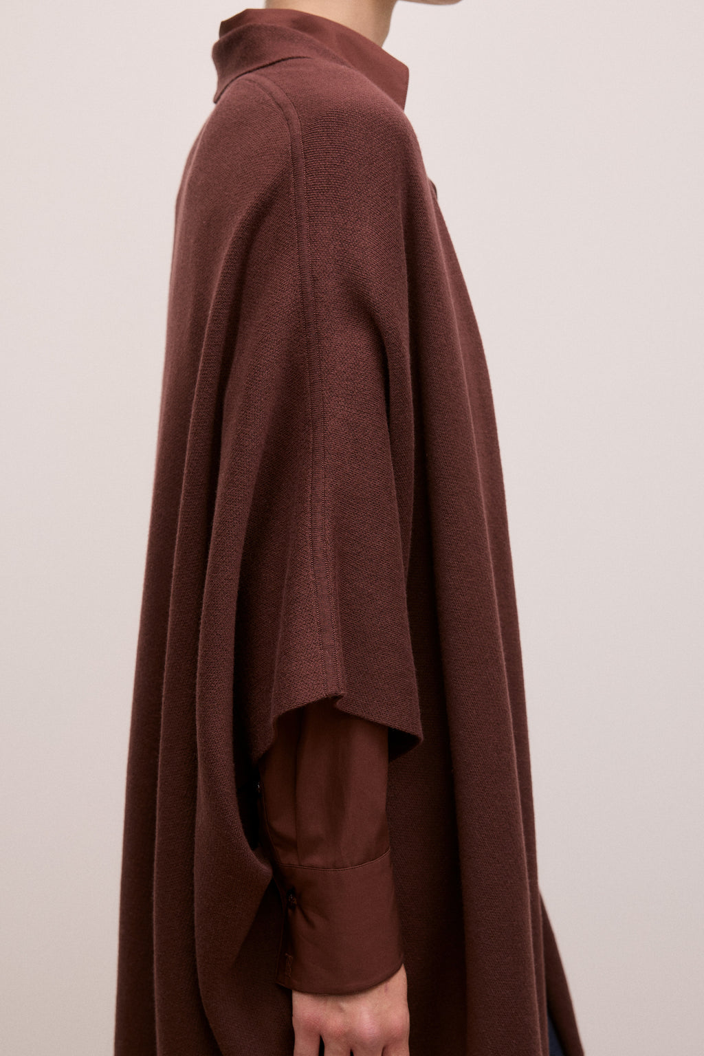 Cotton Cashmere Blend Poncho