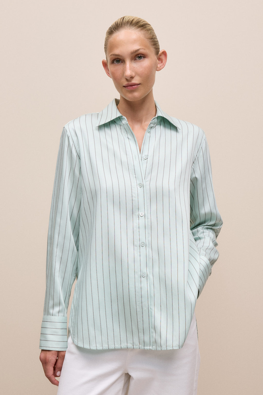 Soft Stripe Long Sleeve Shirt