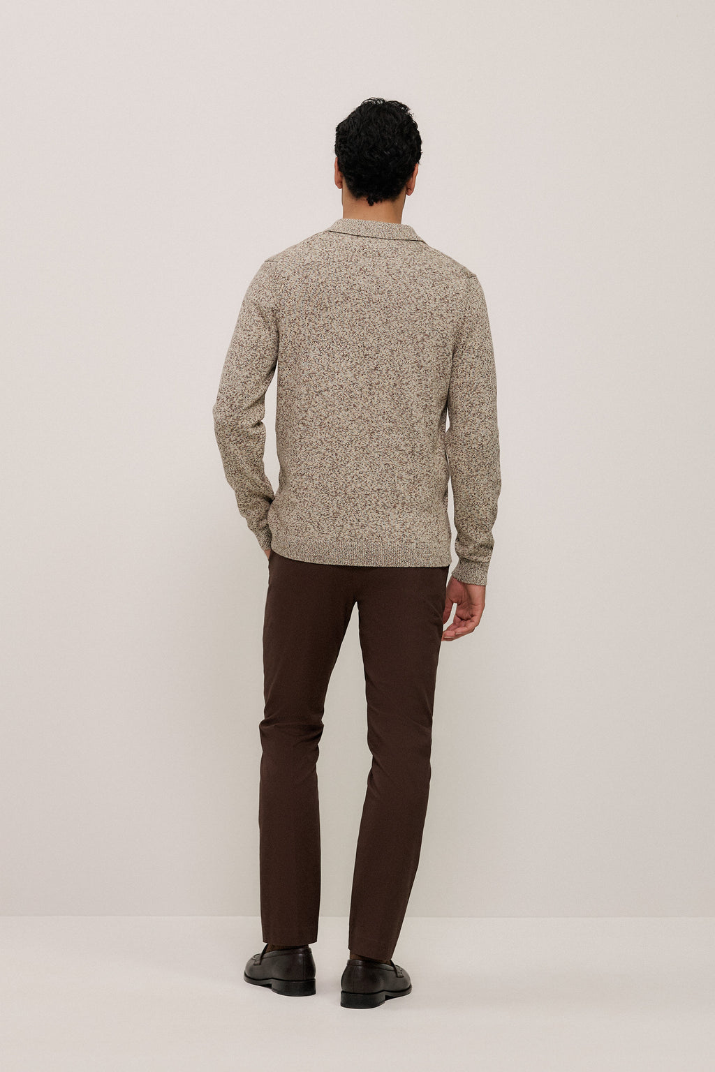 Cotton Speckle Knit Polo