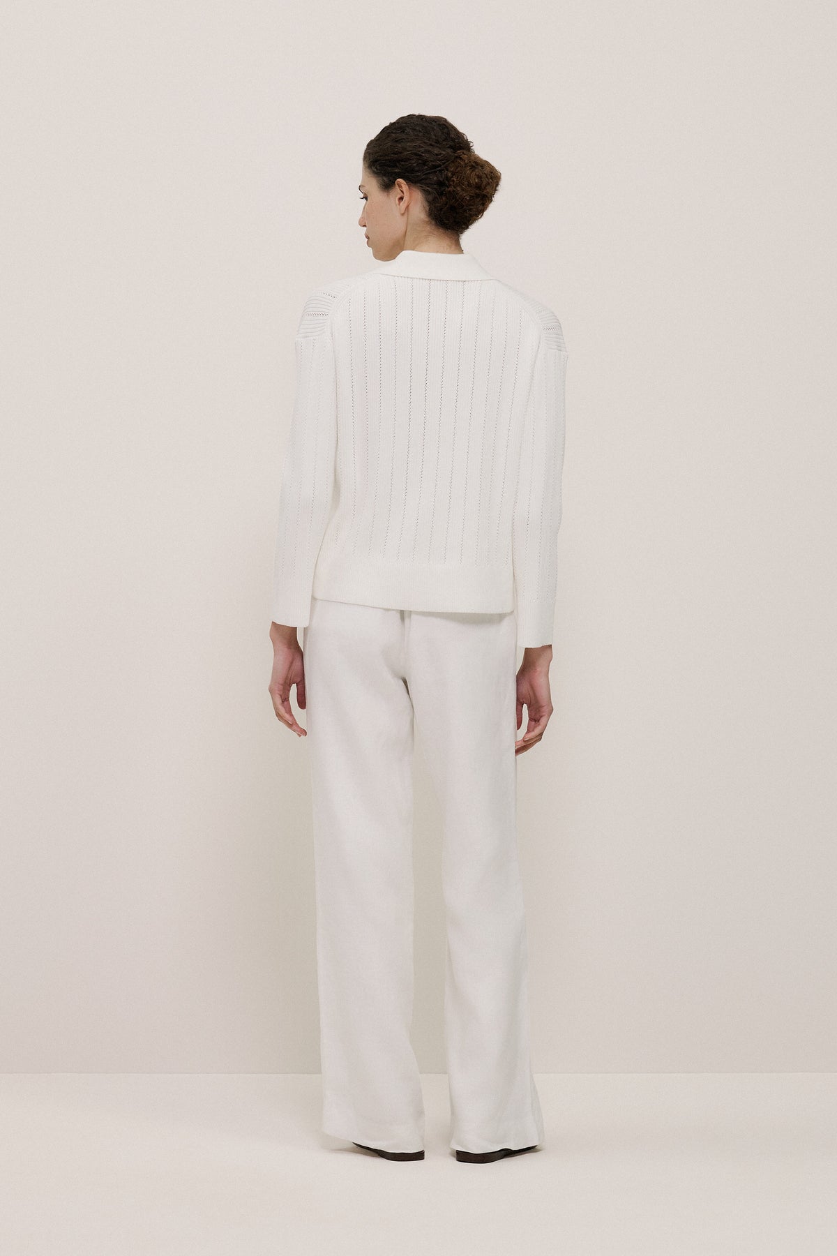 Cotton Cashmere Fine Cable Polo