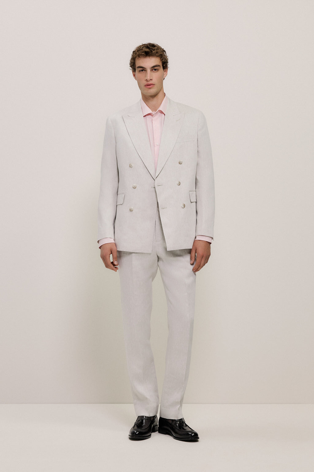 Cotton Poplin Stripe Tailored Fit Shirt