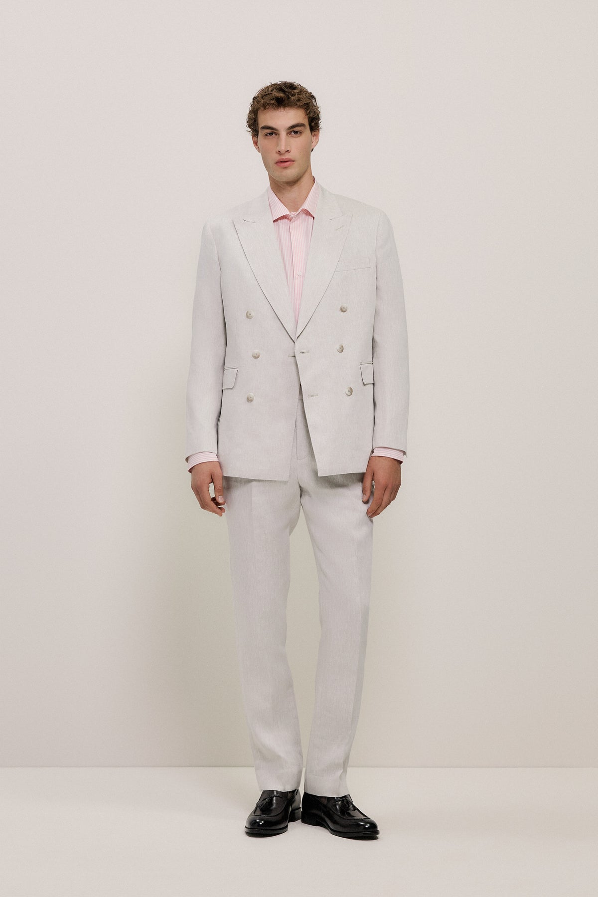 Cotton Poplin Stripe Tailored Fit Shirt
