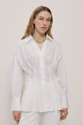 Poplin Cinched Waist Shirt