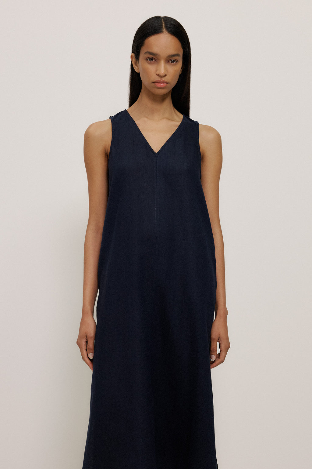 Linen Column Dress