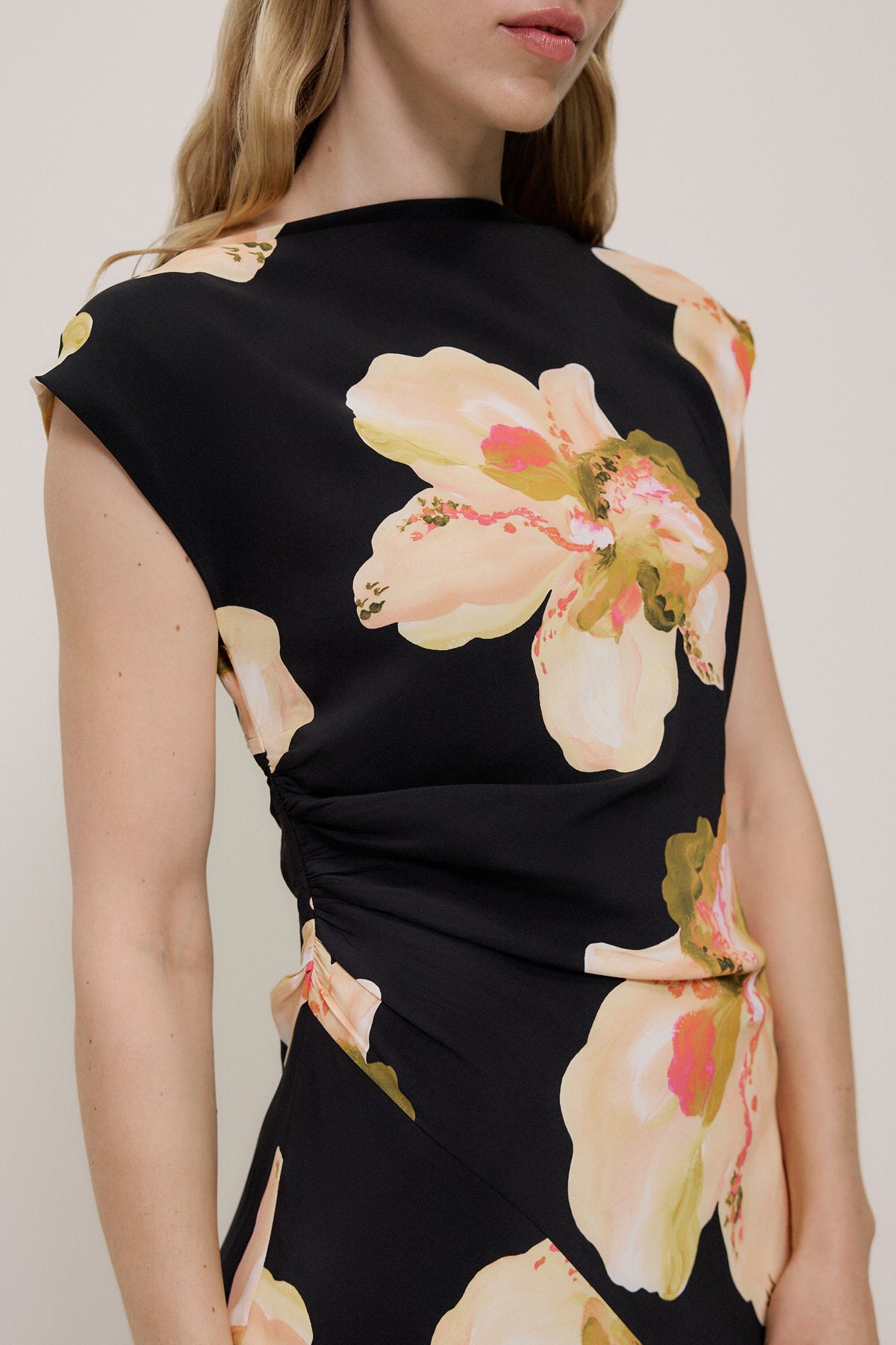 Caelia Draped Bias Dress
