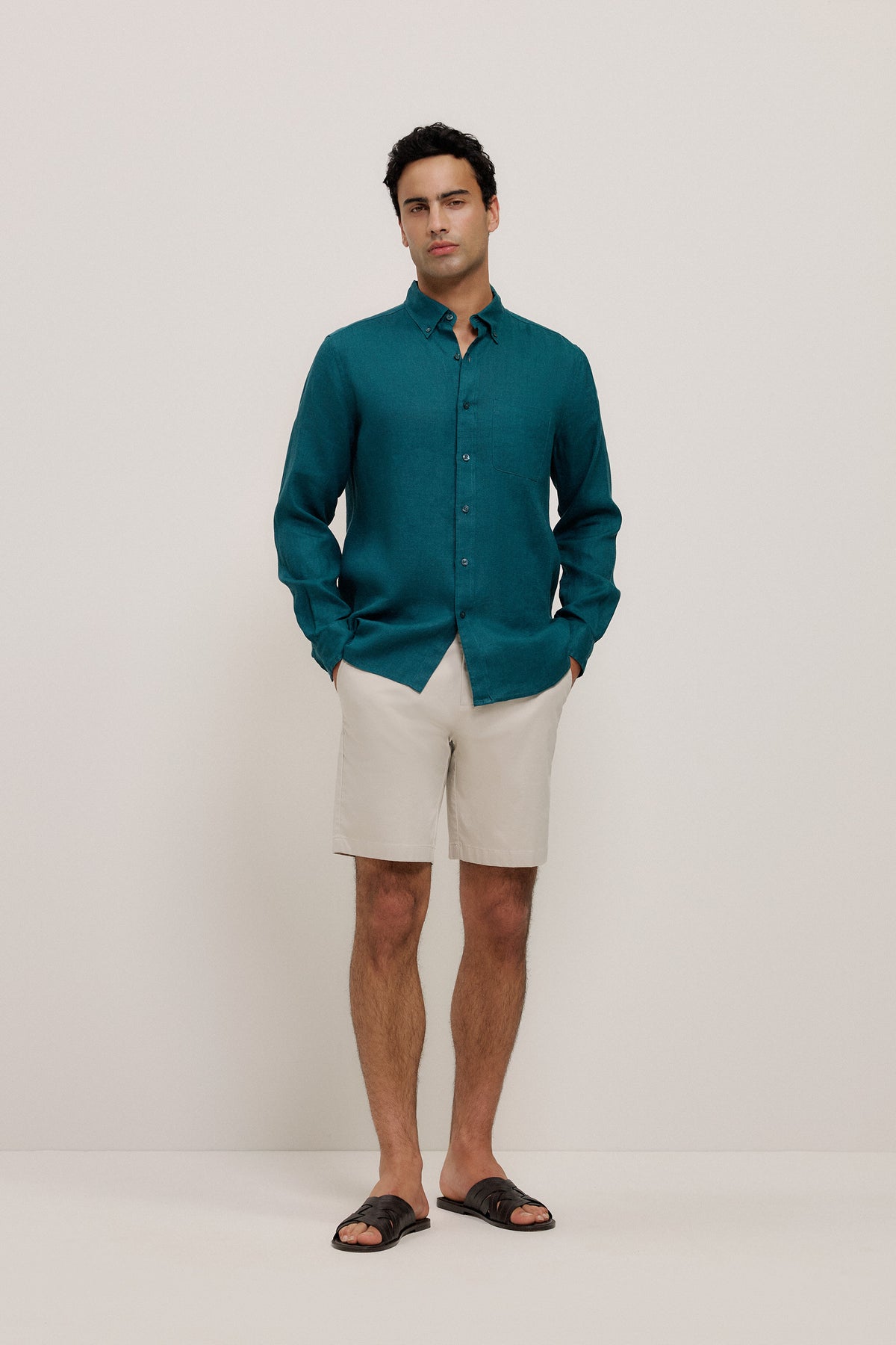 Stretch Cotton Sateen Short