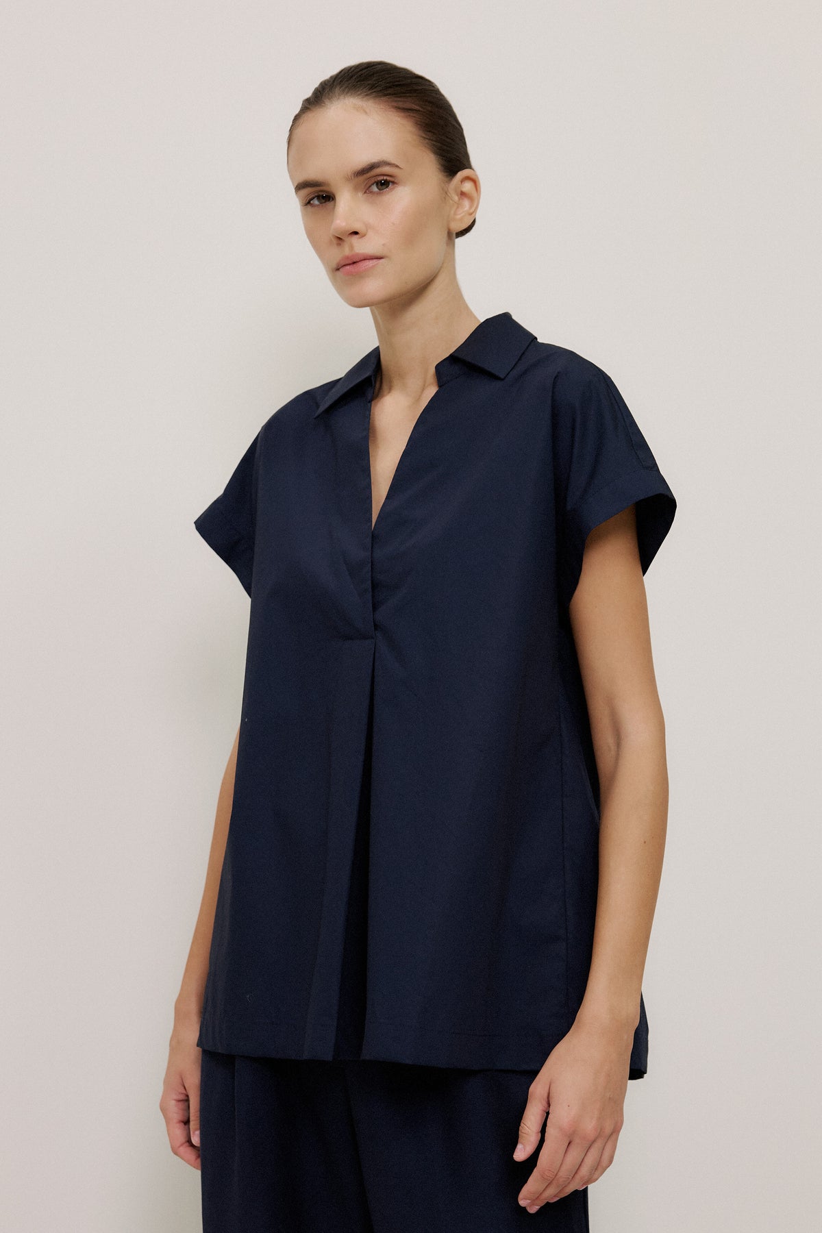 Cotton Poplin Popover Shirt
