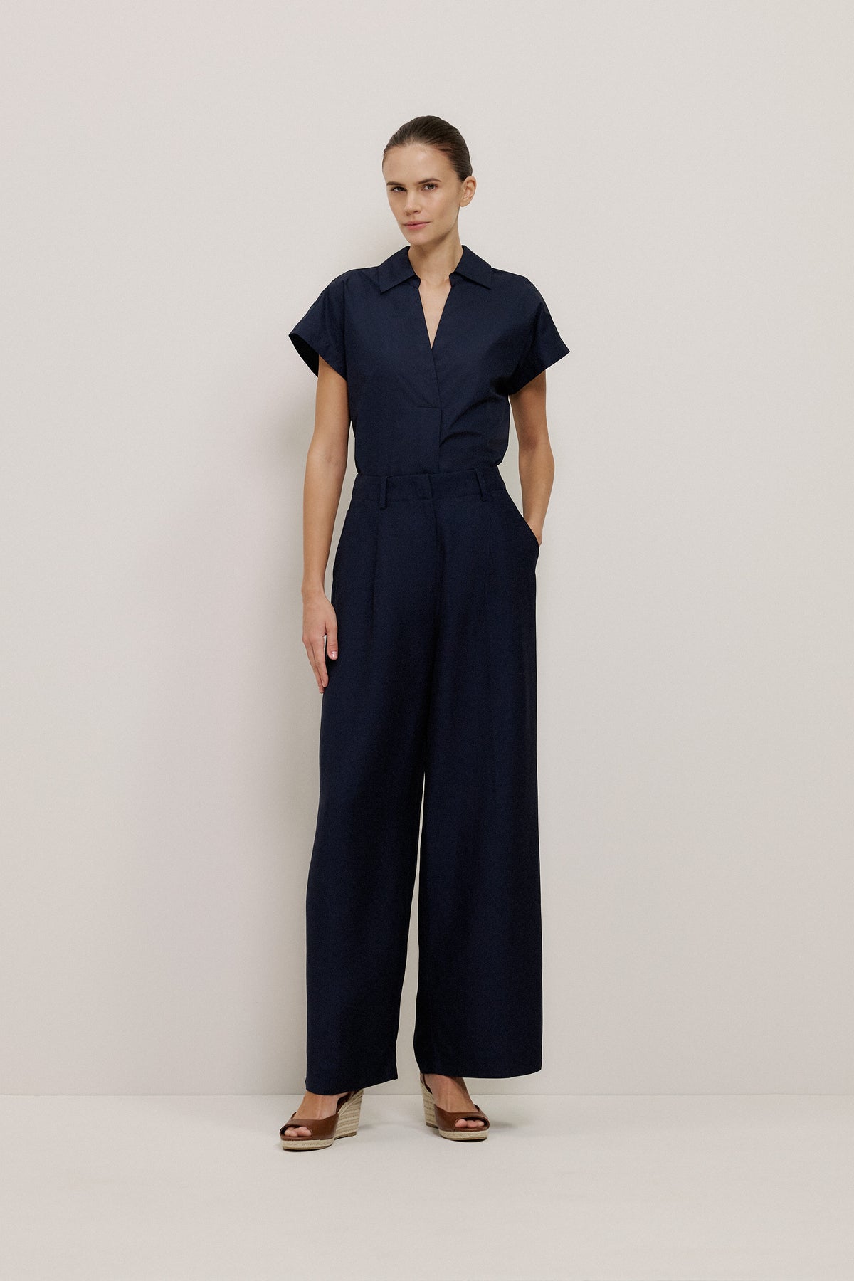 Cotton Poplin Popover Shirt