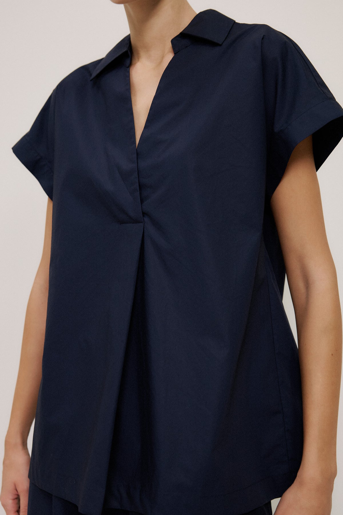 Cotton Poplin Popover Shirt