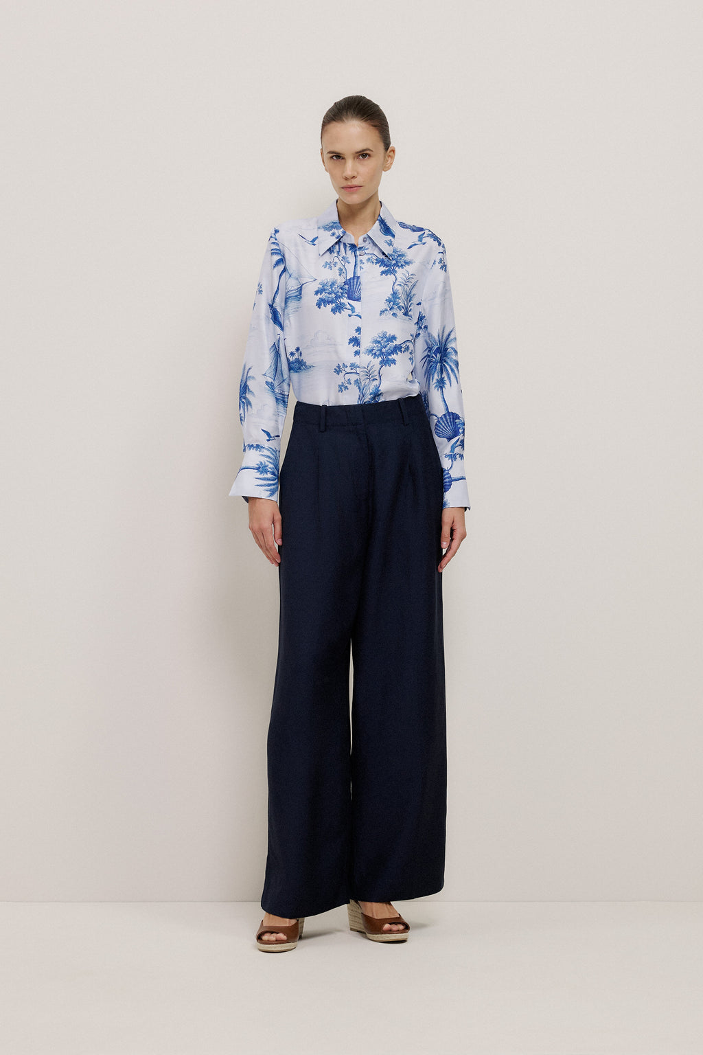 Toile Print Silk Shirt