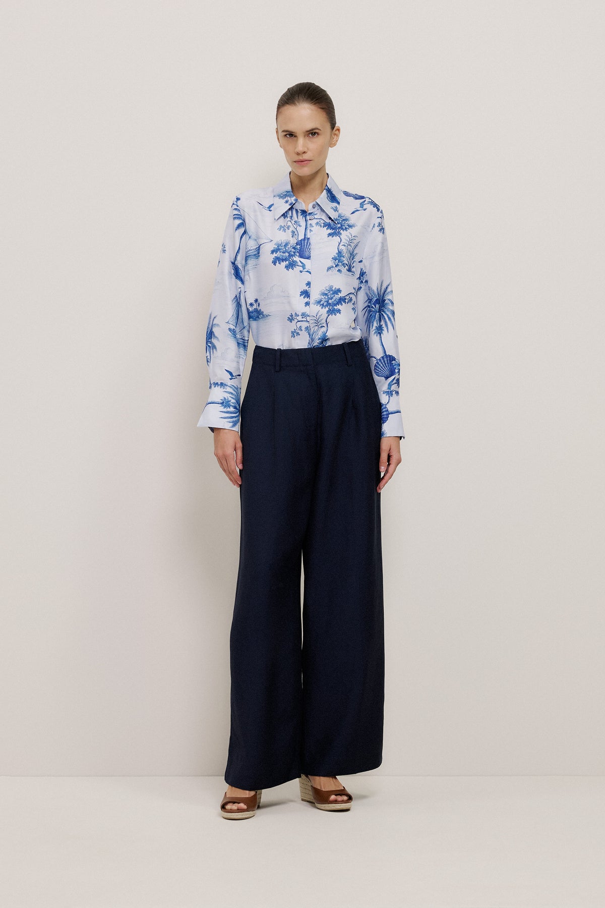 Toile Print Silk Shirt