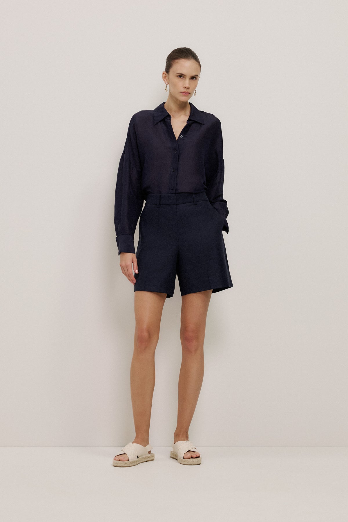 Linen Silk Relaxed Shirt
