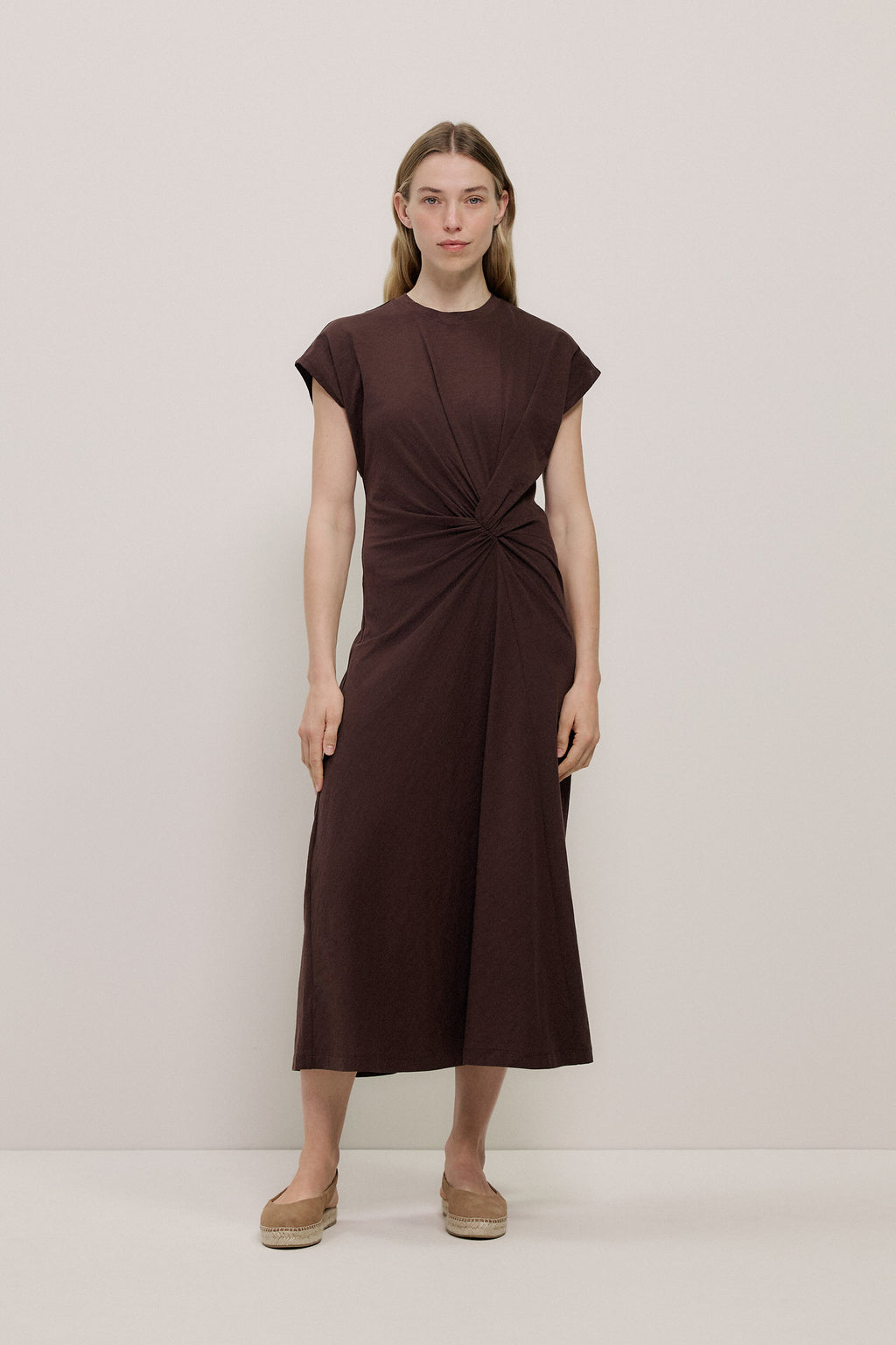 Cotton Jersey Twist Dress
