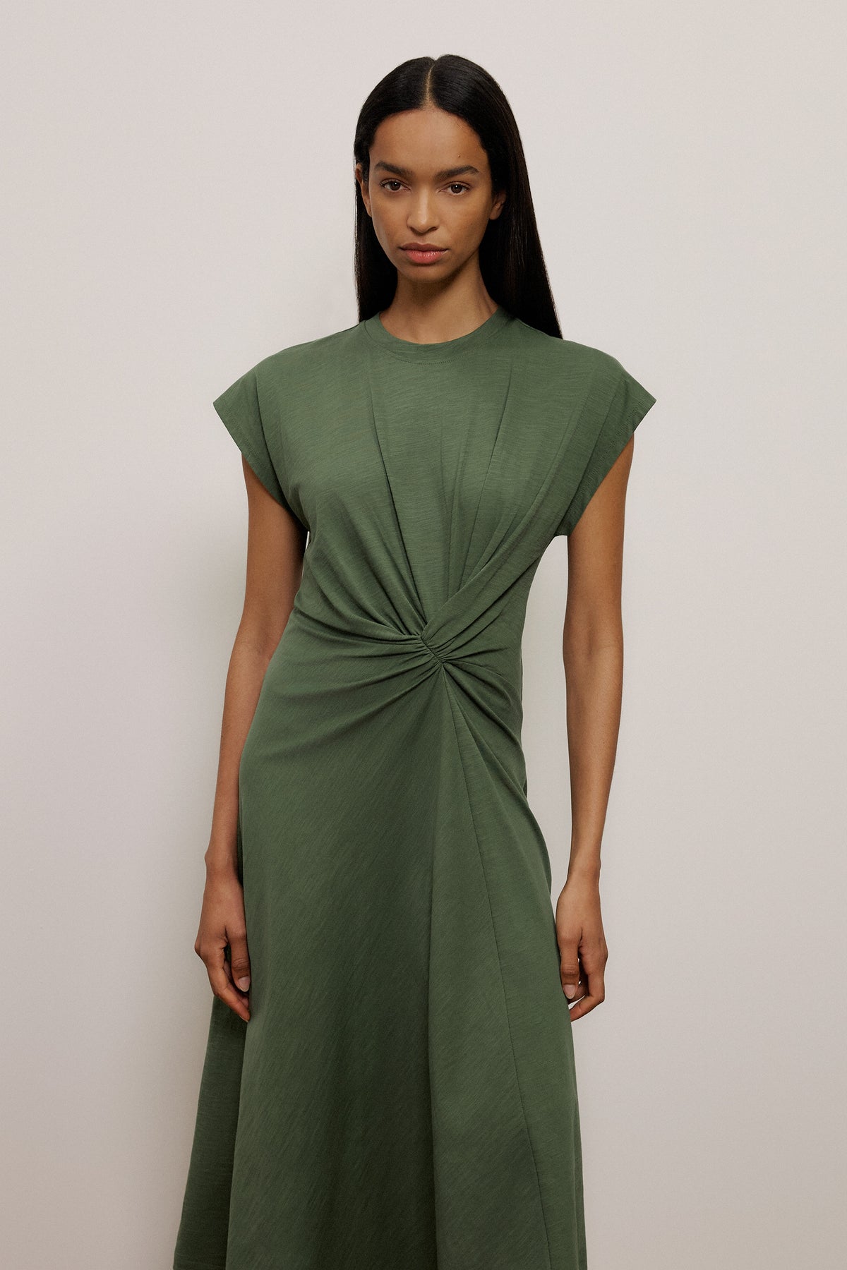 Cotton Jersey Twist Dress