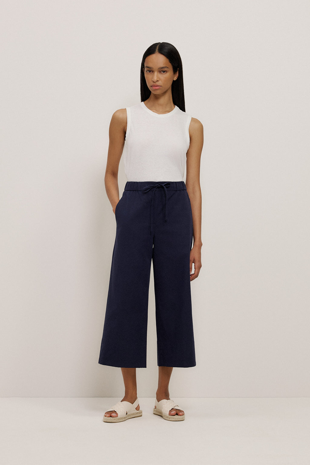Cropped Drawcord Pant